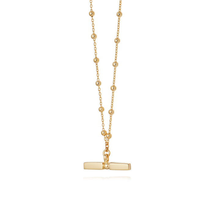 Daisy London Gold Stacked T Bar Necklace