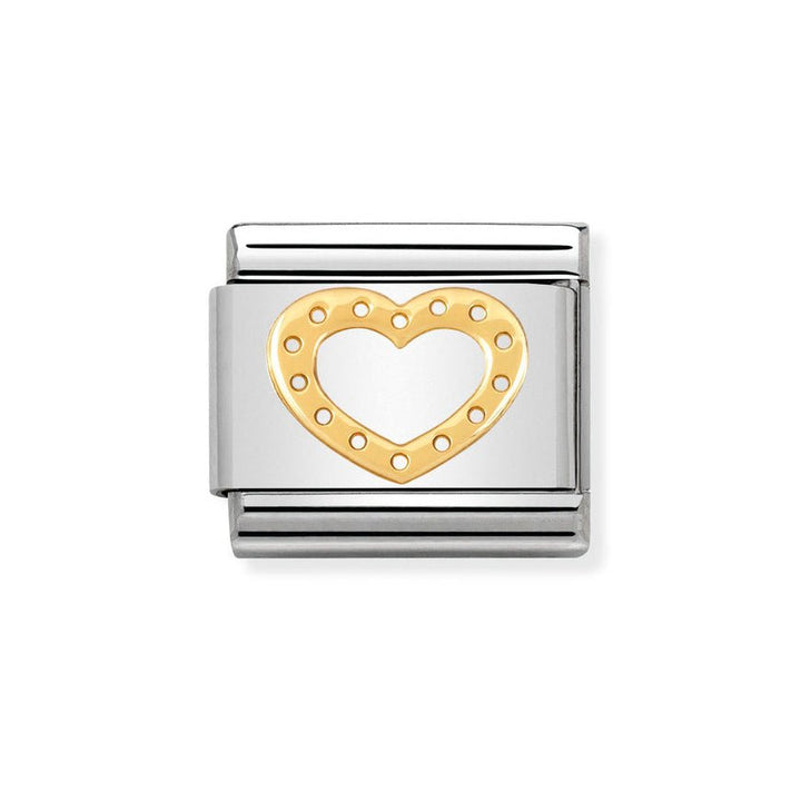 Nomination 18ct Gold Heart with Dots Charm - MococoNomination030116/198033497357496Charms and Links
