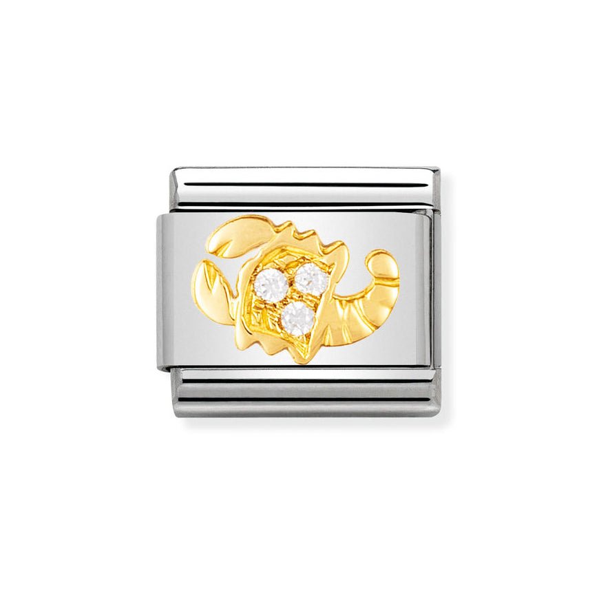 18k Classic Scorpio Cubic Zirconia Charm