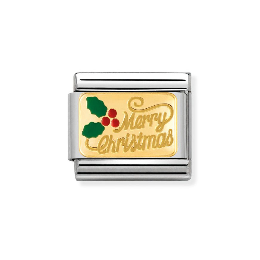 Nomination 18k Gold Merry Christmas Charm - MococoNomination030282/178033497361264Charms and Links
