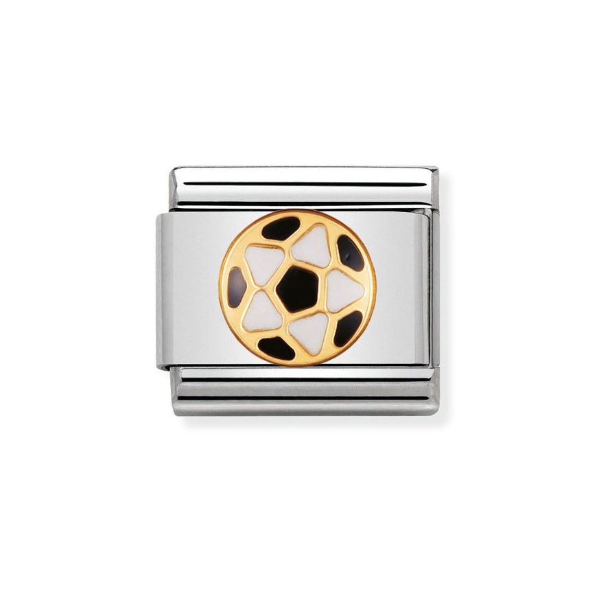 Nomination Black and White Football Charm - MococoNomination030204/178033497013347Charms and Links
