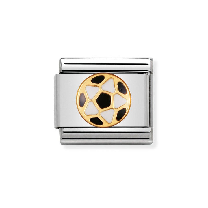 Nomination Black and White Football Charm - MococoNomination030204/178033497013347Charms and Links