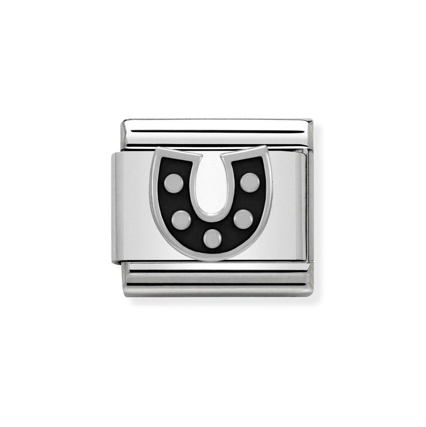 Nomination Black Horseshoe Charm - MococoNomination330202/088033497332004Charms and Links