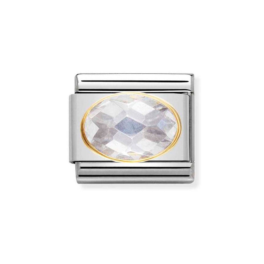 Nomination Classic 18ct Gold and Clear CZ Charm - MococoNomination030601/0108033497109255Charms and Links