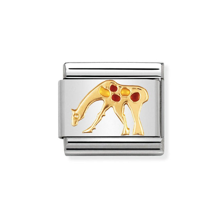Nomination Classic 18ct Gold and Enamel Giraffe Charm - MococoNomination030211/268033497211408Charms and Links
