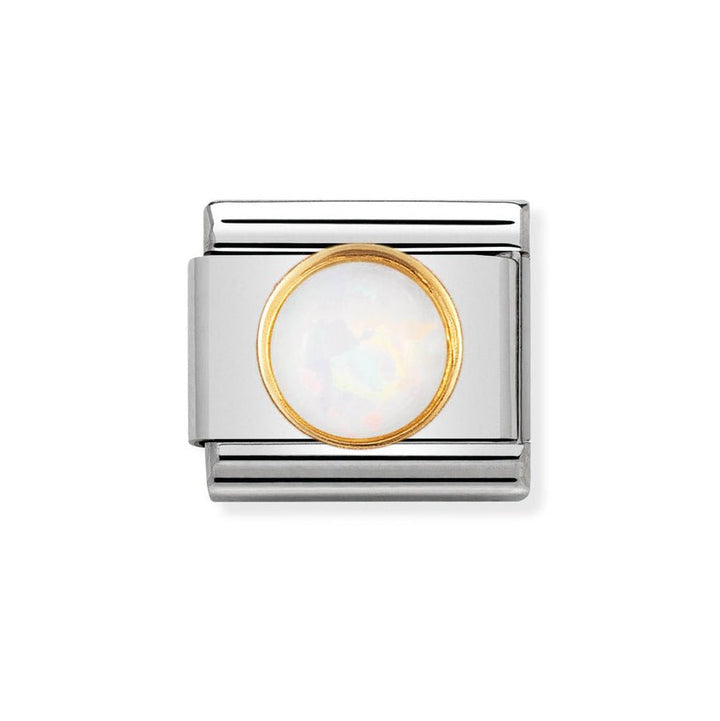 Nomination Classic 18ct Gold and Opal Round Charm - MococoNomination030503/078033497020062Charms and Links