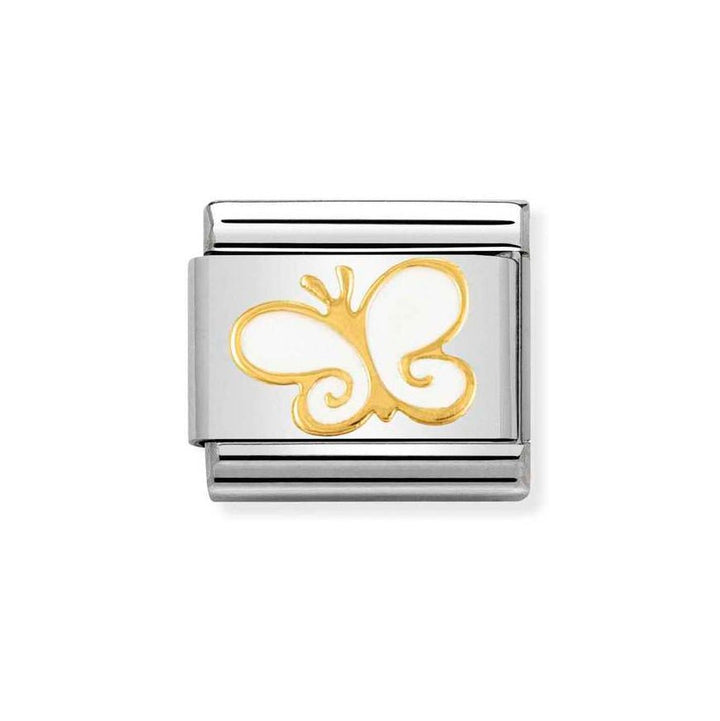Nomination Classic 18ct Gold and White Butterfly Charm - MococoNomination030278/038033497214225Charms and Links