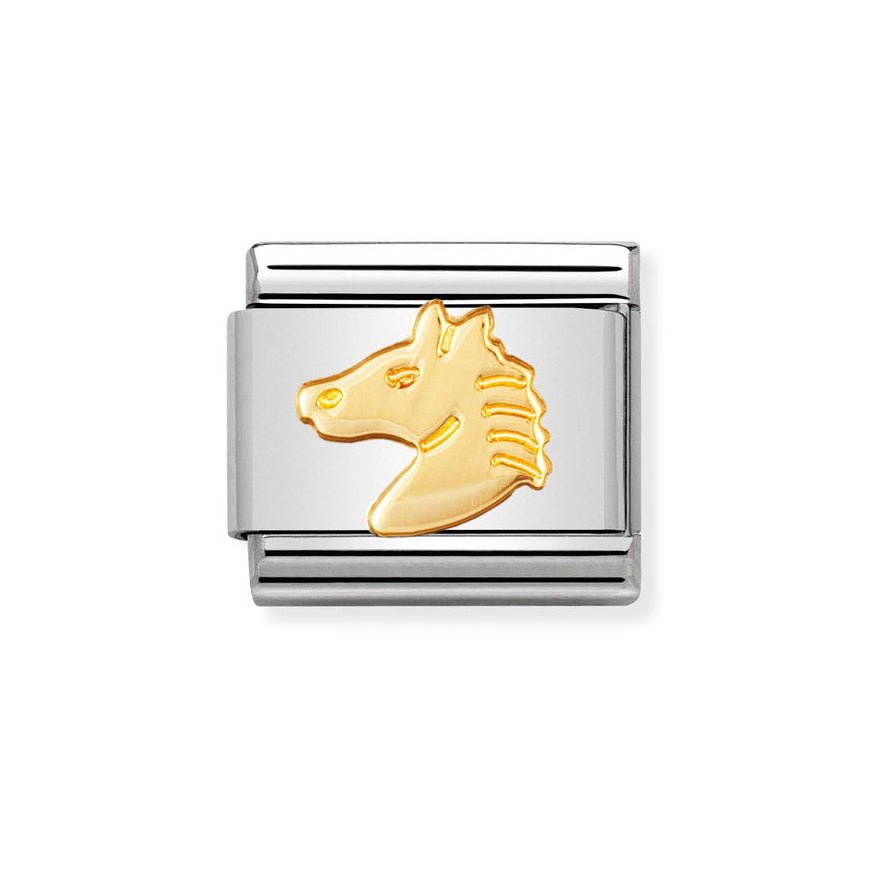 Nomination Classic 18ct Gold Horses Head Charm - MococoNomination030112/108033497011749Charms and Links