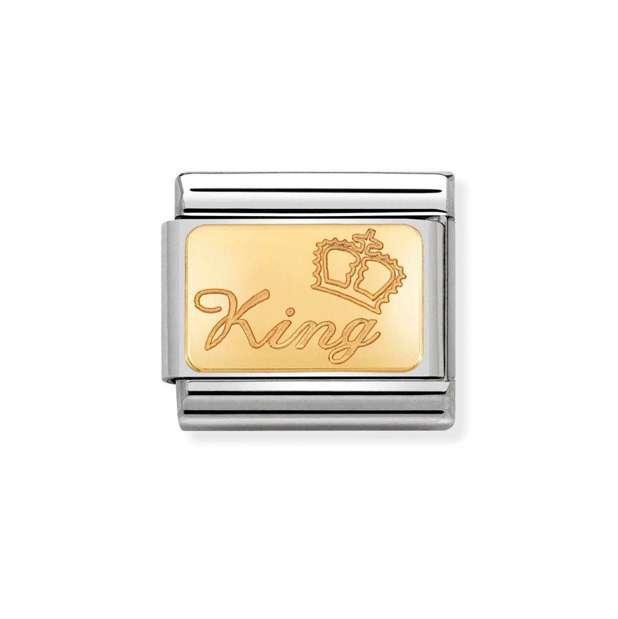 Nomination Classic 18ct Gold King Charm - MococoNomination030121/488033497429575Charms and Links