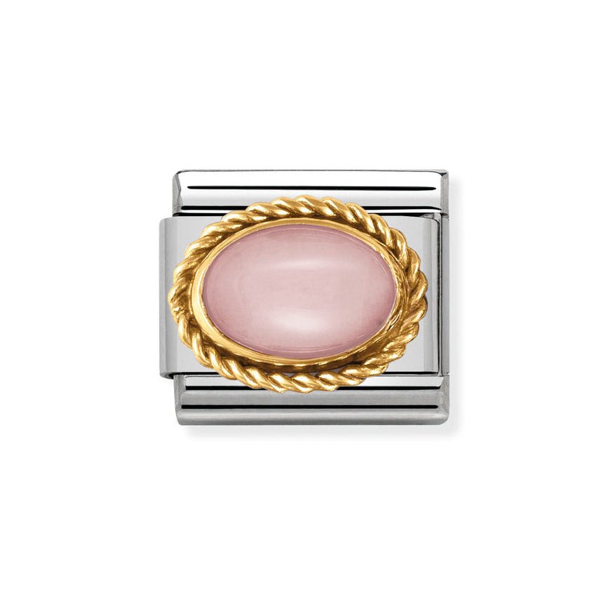 Nomination Classic 18ct Gold Pink Opaline Charm - MococoNomination030507/228033497203045Charms and Links