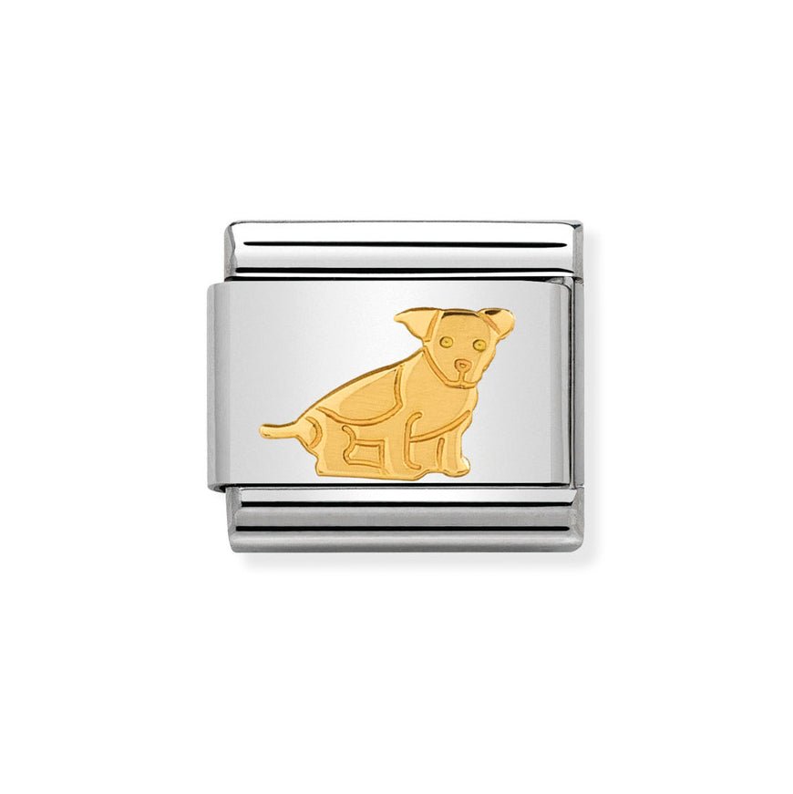 Nomination Classic 18ct Gold Sitting Dog Charm - MococoNomination030112/338033497429414Charms and Links