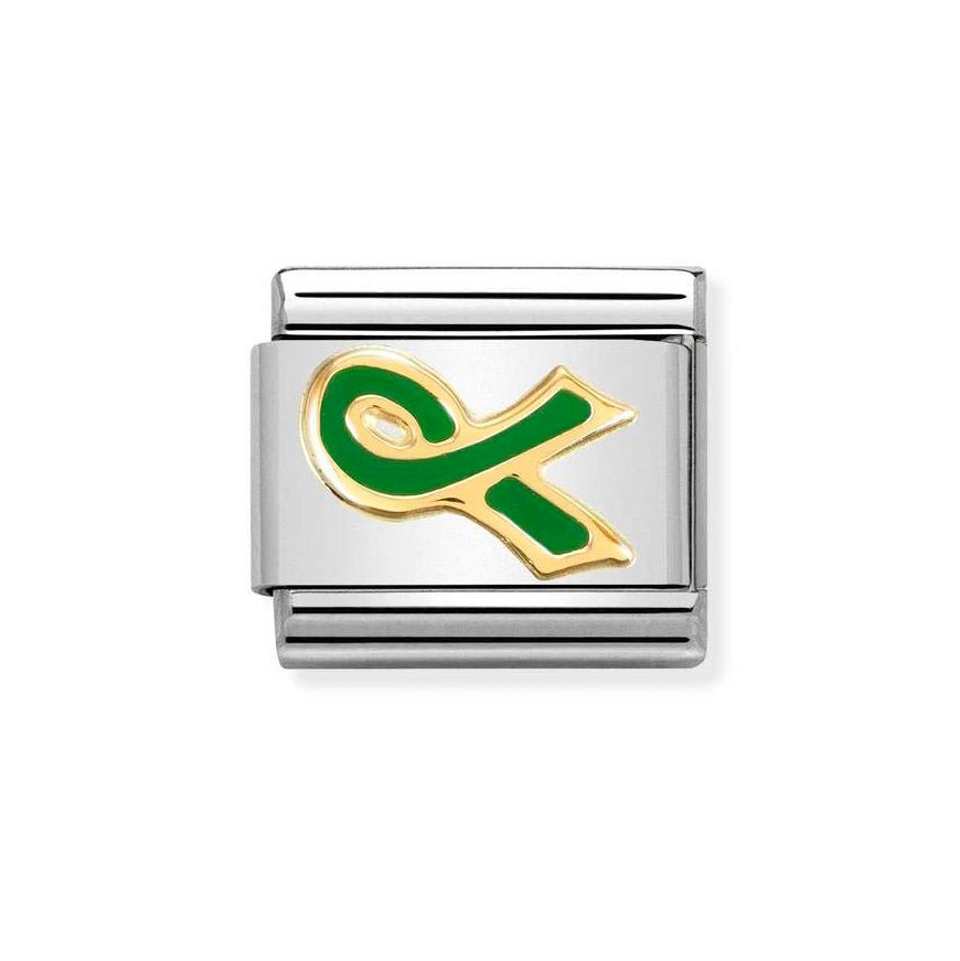 Nomination Classic 18K Gold Green Ribbon Charm - MococoNomination030242/478033497491053Charms and Links