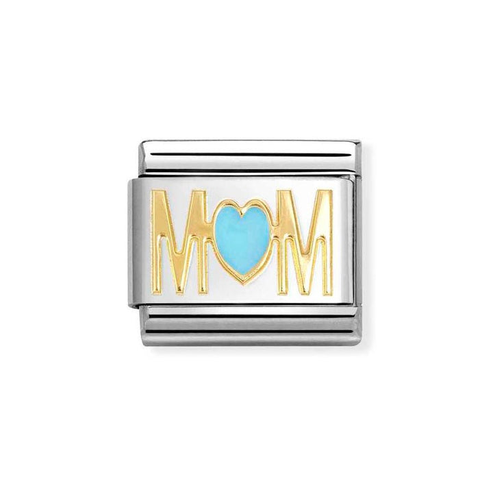 Nomination Classic 18K Gold Mom With Blue Enamel Heart Charm - MococoNomination030272/838033497549198Charms and Links