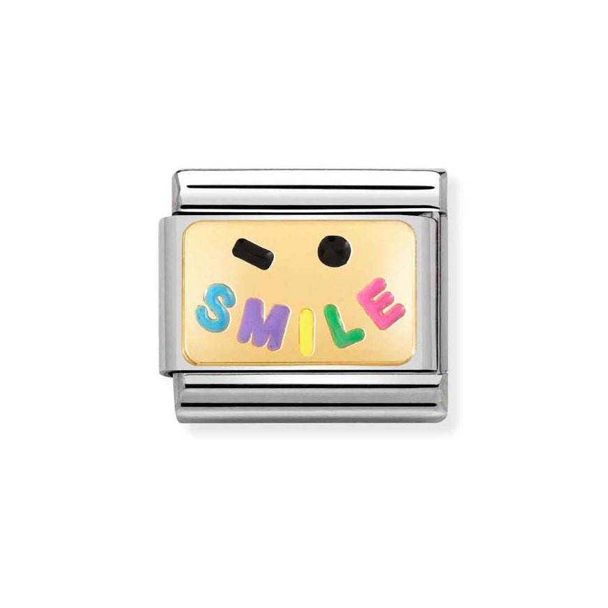 Nomination Classic 18K Gold Rainbow Enamel Smile Charm - MococoNomination030284/568033497528711Charms and Links