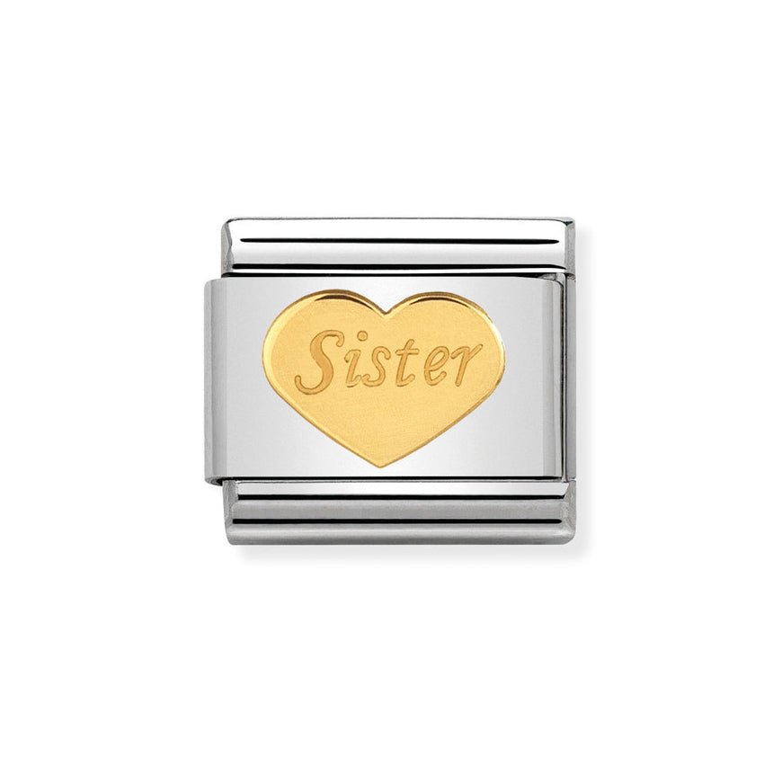 Nomination Classic 18k Gold Sister Heart Charm - MococoNomination030162/368033497429605Charms and Links