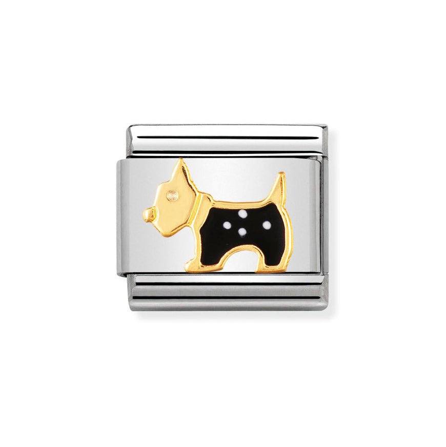 Nomination Classic 9ct Gold and Black Enamel Terrier Dog Charm - MococoNomination030248/098033497103390Charms and Links