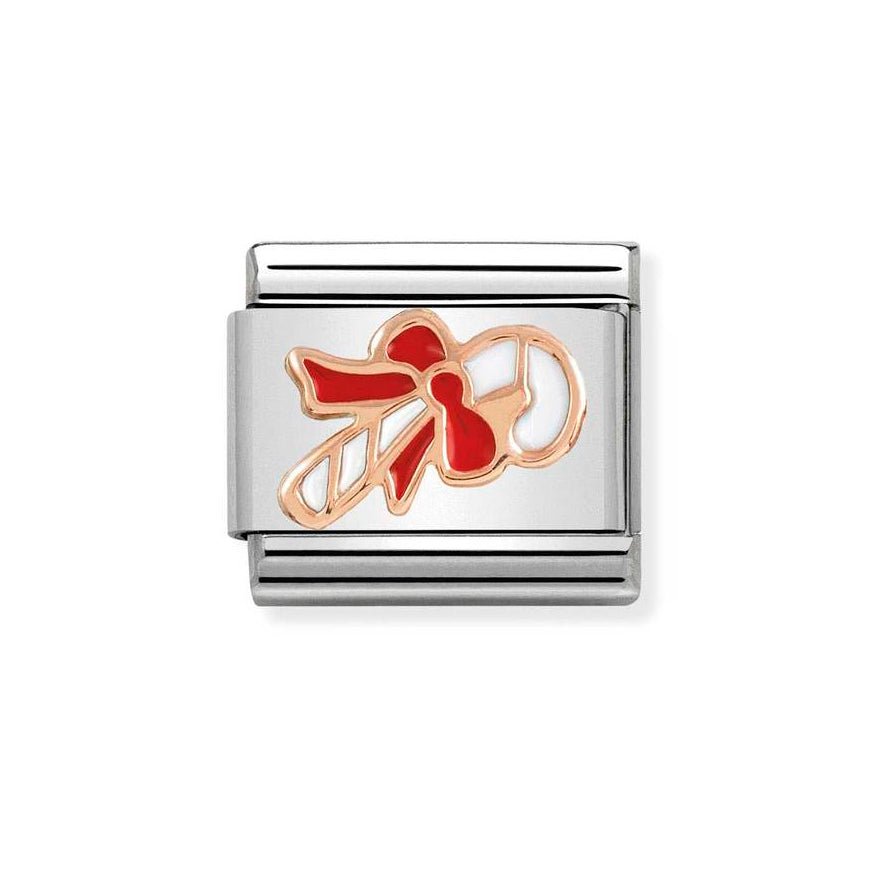 Nomination Classic 9ct Rose Gold Candy Cane Charm - MococoNomination430203/048033497478757Charms and Links