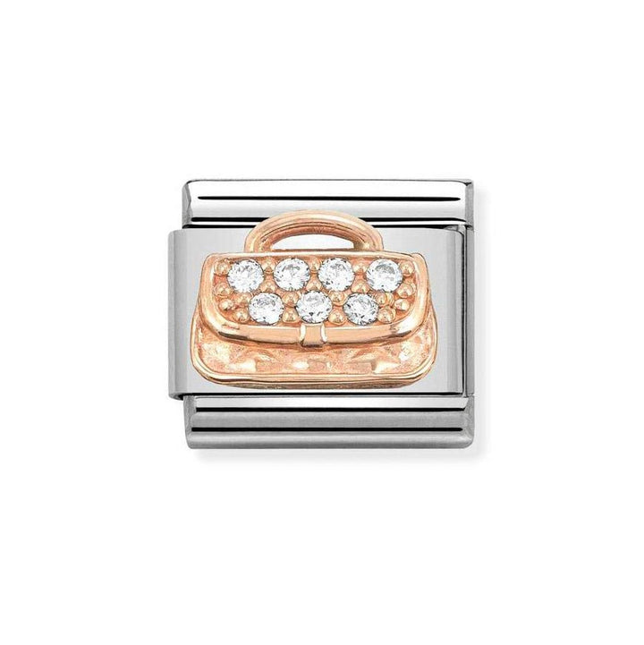 Nomination Classic 9ct Rose Gold CZ Handbag Charm - MococoNomination430302/318033497491572Charms and Links