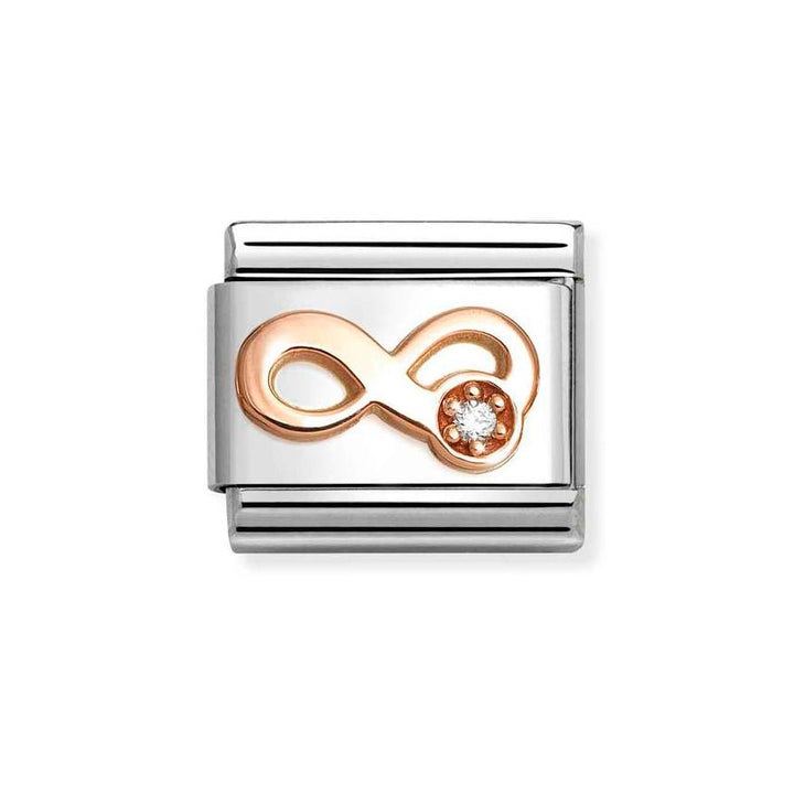 Nomination Classic 9ct Rose Gold Cz Infinity Charm - MococoNomination430305/468033497537331Charms and Links