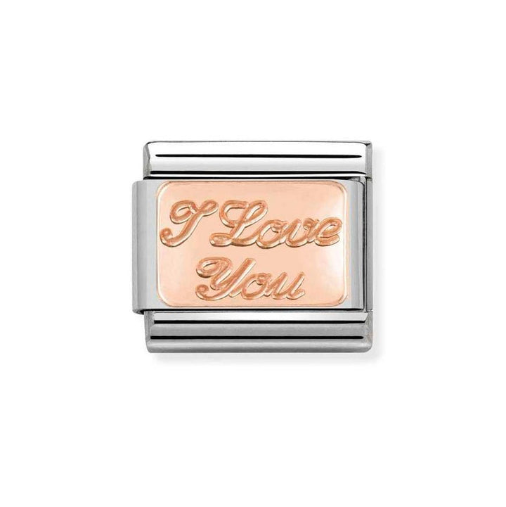 Nomination Classic 9ct Rose Gold I Love You Charm - MococoNomination430101/308033497409126Charms and Links