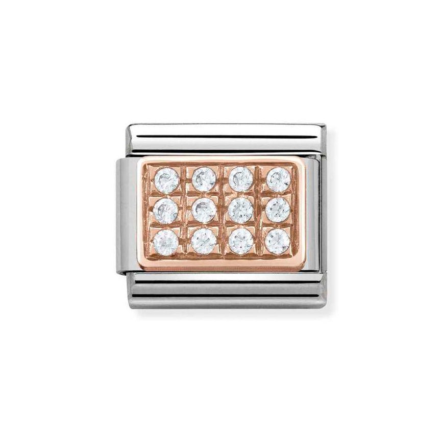 Nomination Classic 9ct Rose Gold with White CZ in Pave Charm - MococoNomination430301/018033497365422Charms and Links