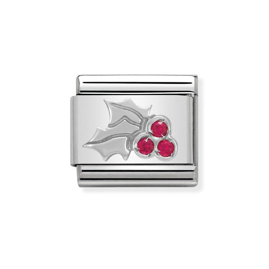 Nomination Classic Christmas Red Cubic Zirconia Holly Charm - MococoNomination330313/038033497333643Charms and Links