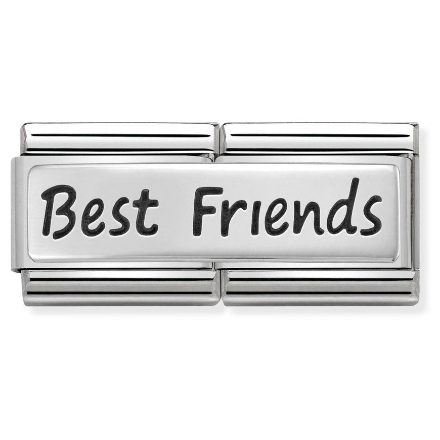 Nomination Classic Double Silver Best Friend Charm - MococoNomination330710/038033497412065Charms and Links