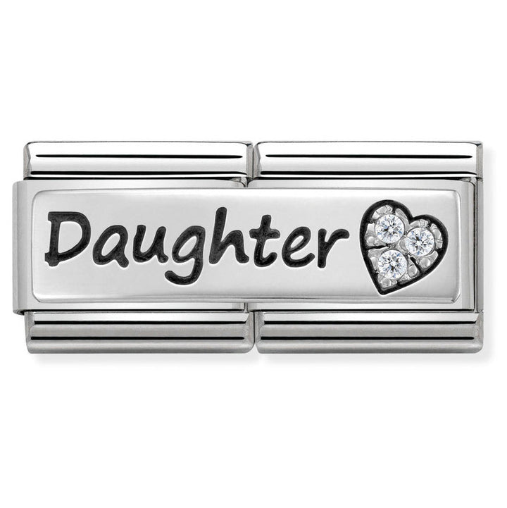 Nomination Classic Double Silver Daughter Charm - MococoNomination330731/028033497412133Charms and Links