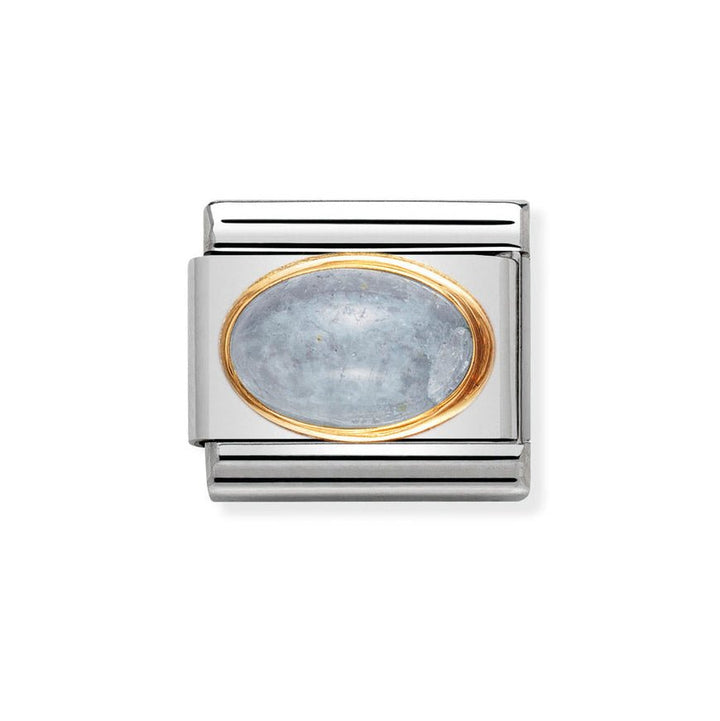 Nomination Classic Gold Aquamarine March Birthstone Charm - MococoNomination030504/018033497020130Charms and Links