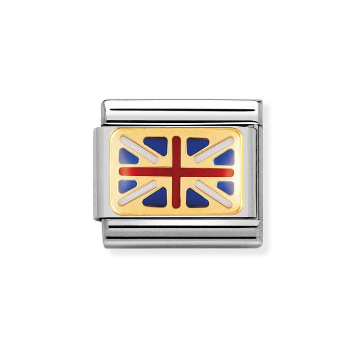 Nomination Classic Gold Britsh Flag Charm - MococoNomination030234/068033497040916Charms and Links
