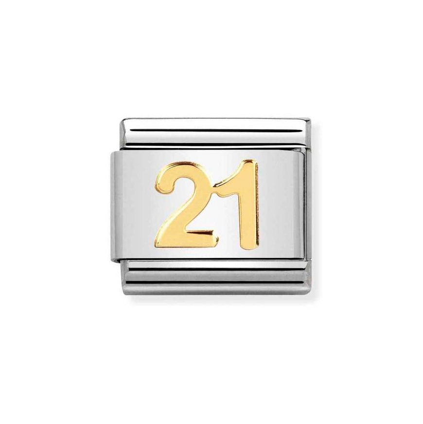 Nomination Classic Gold Number 21 Charm - MococoNomination030109/368033497398154Charms and Links
