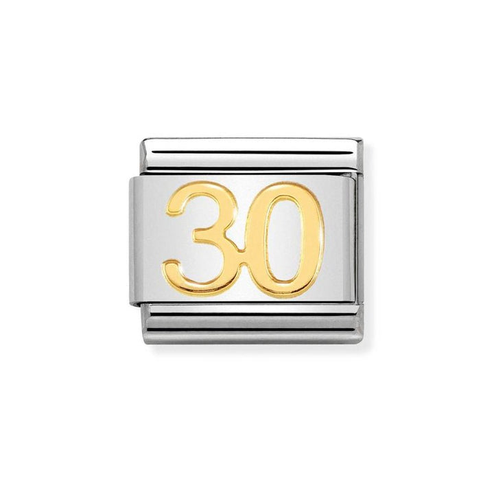 Nomination Classic Gold Number 30 Charm - MococoNomination030109/408033497459084Charms and Links