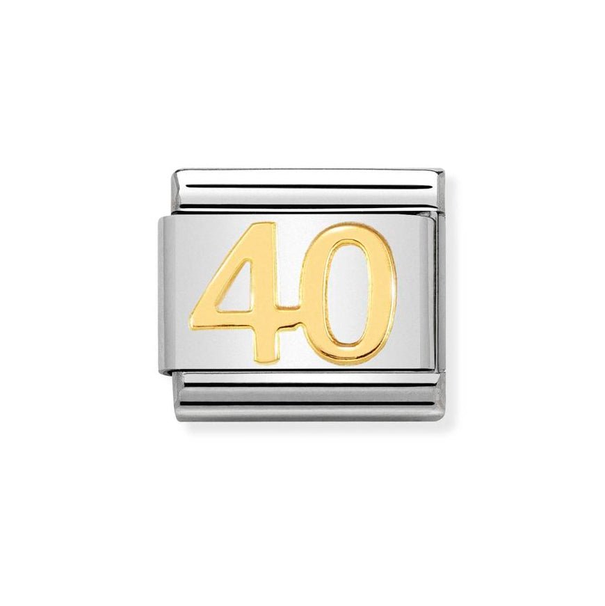 Nomination Classic Gold Number 40 Charm - MococoNomination030109/418033497459091Charms and Links