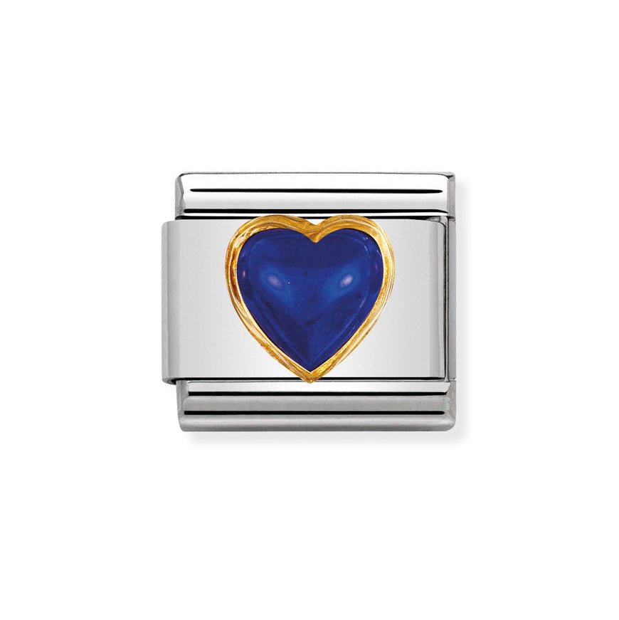 Nomination Classic Heart with Lapis Lazuli Charm - MococoNomination030501/098033497019844Charms and Links