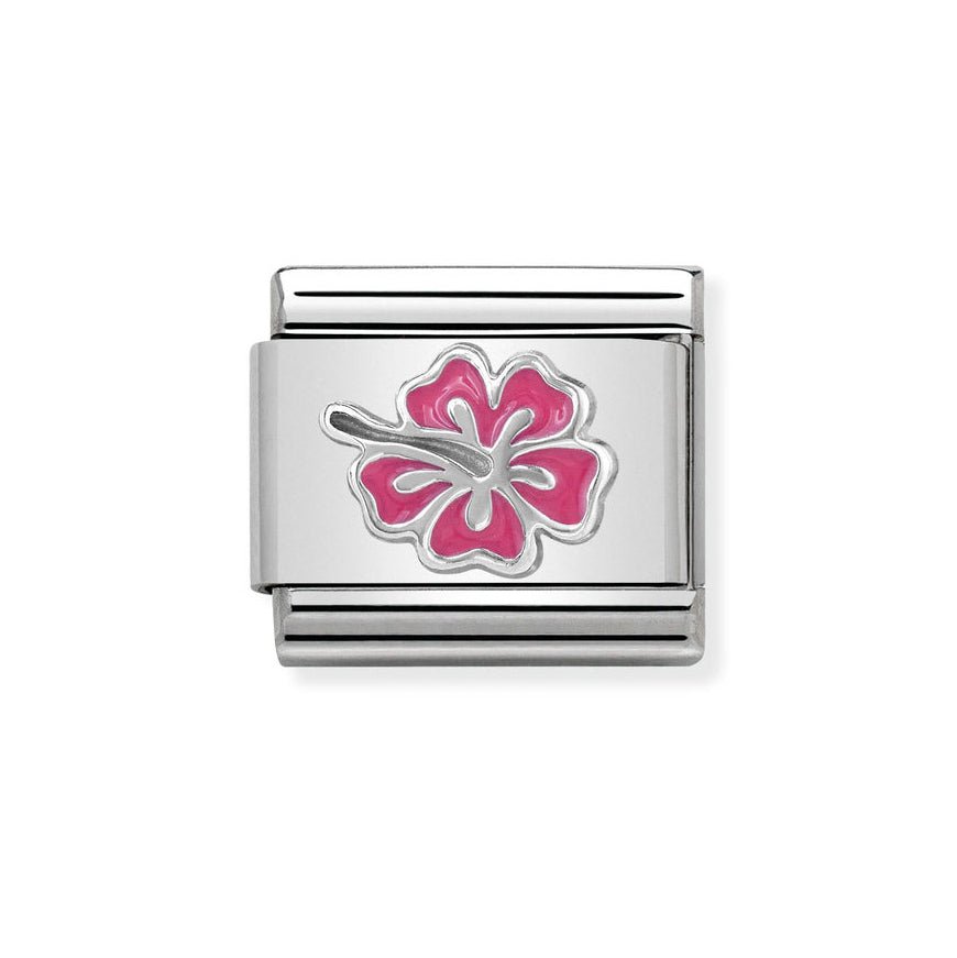 Nomination Classic Pink Hibiscus Charm - MococoNomination330202/248033497346346Charms and Links