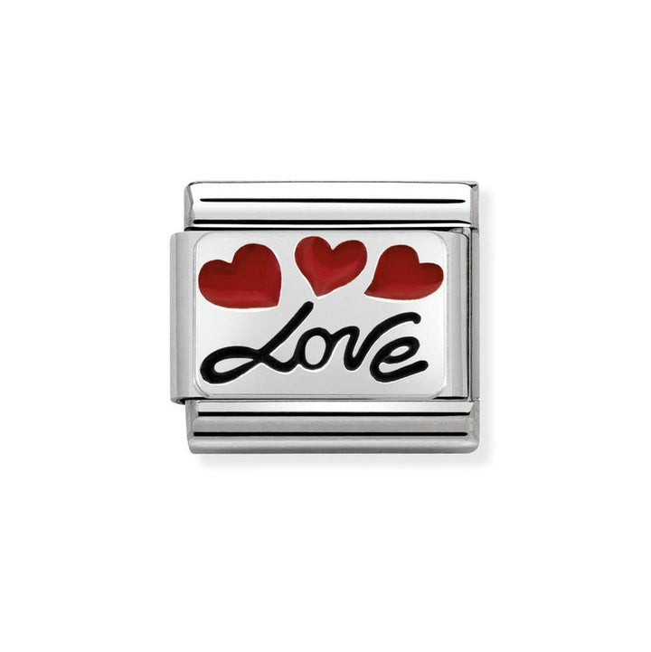 Nomination Classic Red Enamel Love &amp; Hearts Charm - MococoNomination330208/068033497362698Charms and Links
