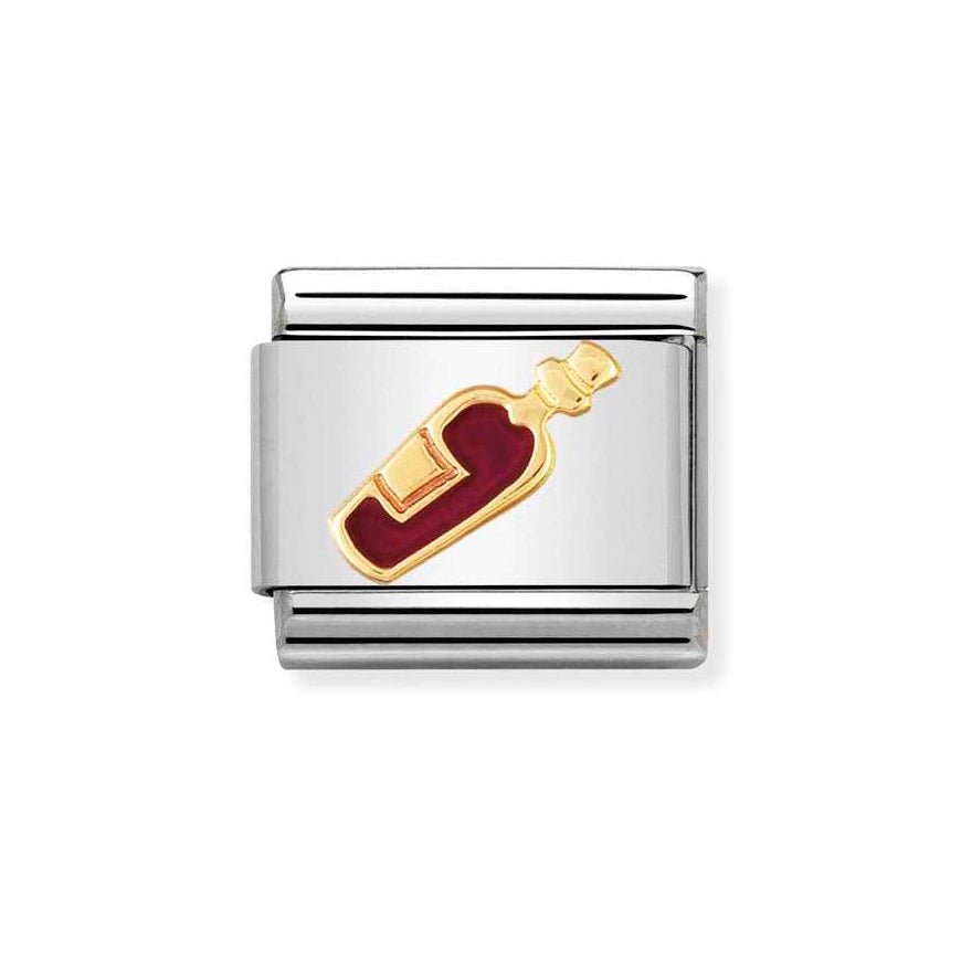 Nomination Classic Red Enamel Wine Bottle Charm