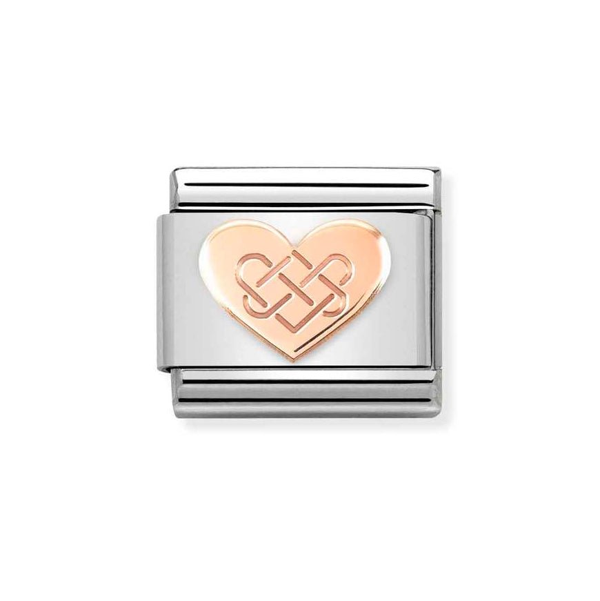Nomination Classic Rose Gold Celtic Knot Heart Charm - MococoNomination430104/388033497521880Charms and Links