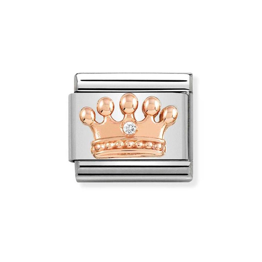 Nomination Classic Rose Gold Crown with Cubic Zirconia Charm - MococoNomination430305/248033497478894Charms and Links