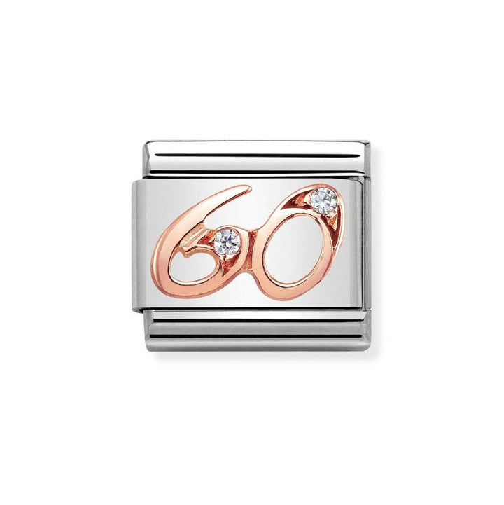 Nomination Classic Rose Gold CZ Number 60 Charm - MococoNomination430315/608033497440907Charms and Links