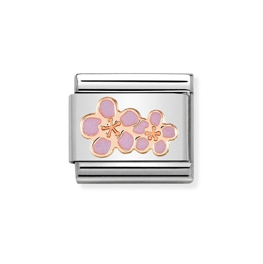 Nomination Classic Rose Gold Peach Flowers Charm - MococoNomination430202/038033497461025Charms and Links