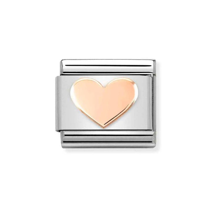 Nomination Classic Rose Gold Plain Heart Charm - MococoNomination430104/378033497521873Charms and Links