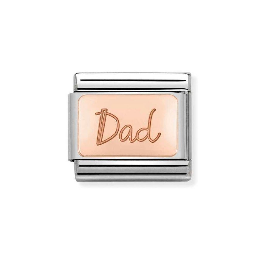 Nomination Classic Rose Gold Plated Dad Charm - MococoNomination430101/328033497430588Charms and Links