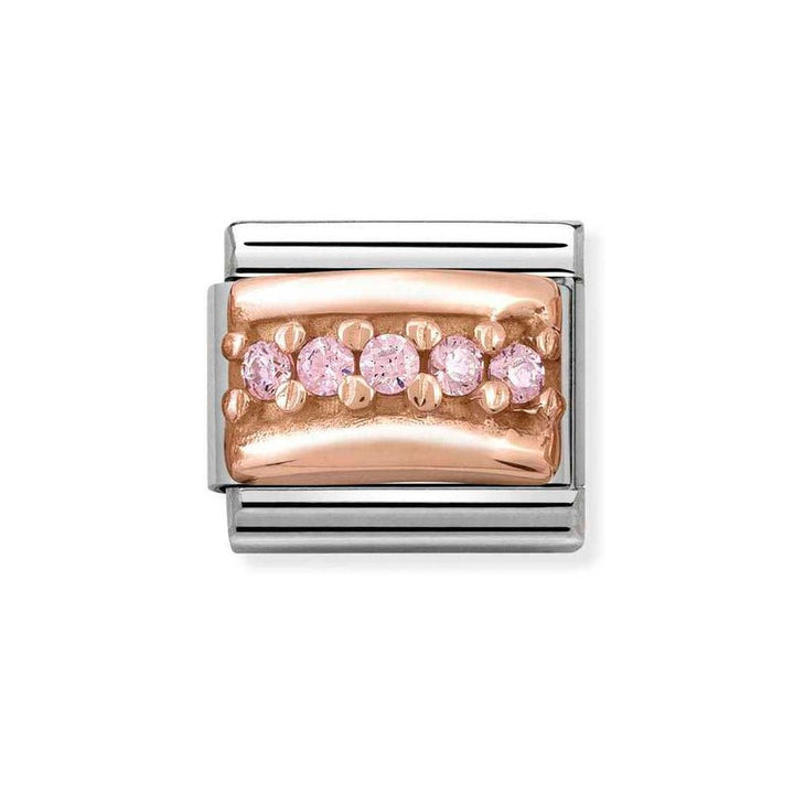 Nomination Classic Rose Gold with Pink Stones Charm - MococoNomination430304/068033497365507Charms and Links