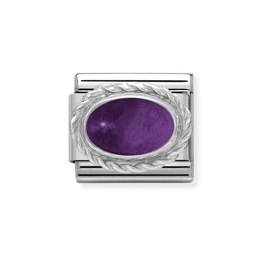 Nomination Classic Silver Amethyst February Birthstone Charm - MococoNomination330504/028033497483171Charms and Links