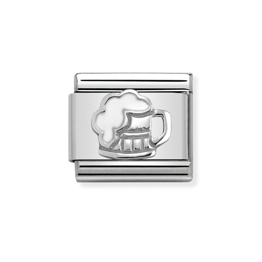 Nomination Classic Silver and Enamel Beer Tankard Charm - MococoNomination330202/348033497388476Charms and Links