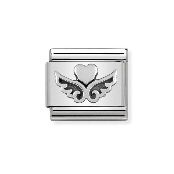 Nomination Classic Silver Angel Heart Charm - MococoNomination330101/138033497384782Charms and Links