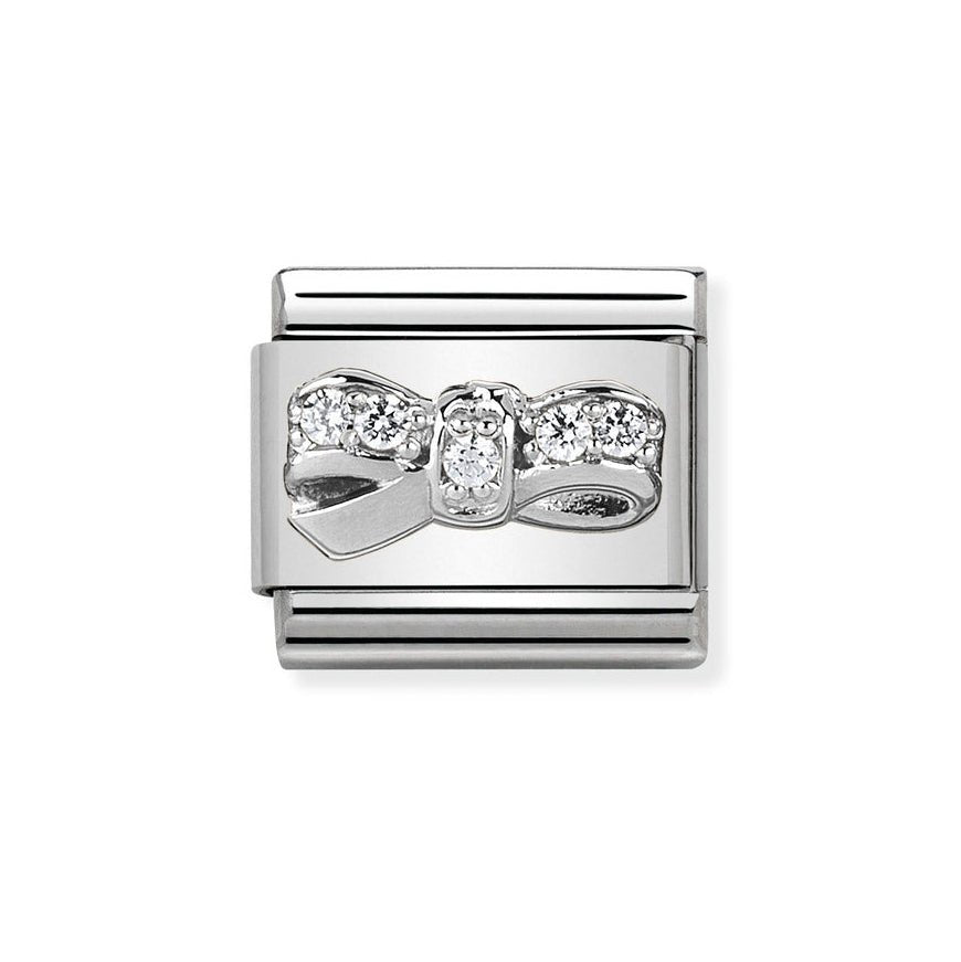 Nomination Classic Silver & Cubic Zirconia Bow Charm - MococoNomination330304/208033497410573Charms and Links