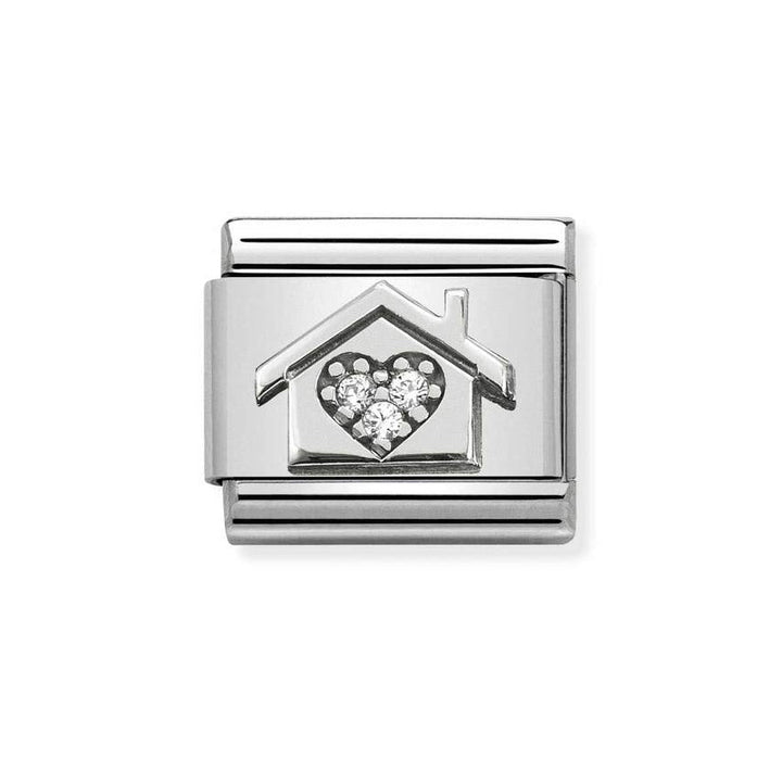 Nomination Classic Silver CZ Home with Heart Charm - MococoNomination330311/118033497491695Charms and Links