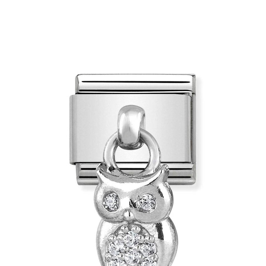 Nomination Classic Silver CZ Owl Pendant Charm - MococoNomination331800/128033497399717Charms and Links